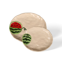 Wholesale Summer Refreshing Fruit-shaped Ceramic Tableware