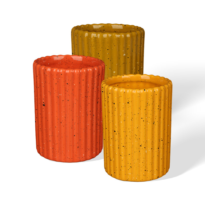 Wholesale Simple, solid-color ceramic bathroom set