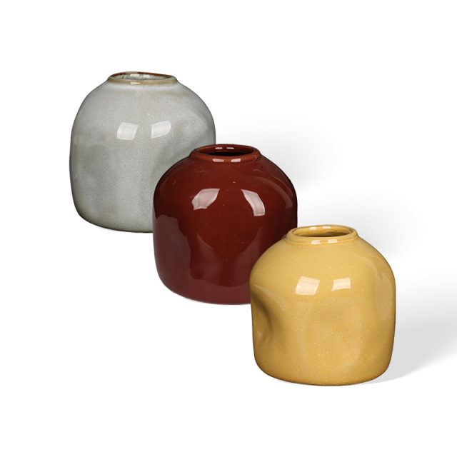 Wholesale Vertical texture simple ceramic incense bottle