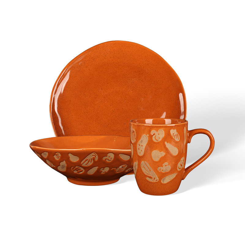 Wholesale of irregular hand-painted ceramic tableware