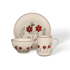 Wholesale Hand-drawn themed ceramic tableware set