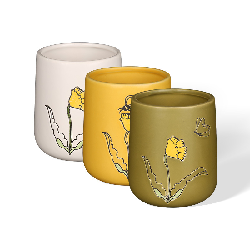 Wholesale Bee and Flower Themed Printed Ceramic Sanitary Ware