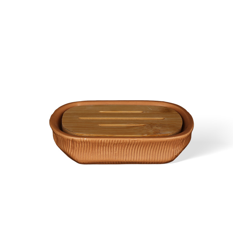 Wholesale Bamboo and wood mosaic style ceramic bathroom products