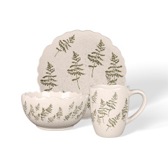 Wholesale Irregular petal edge fresh ceramic tableware