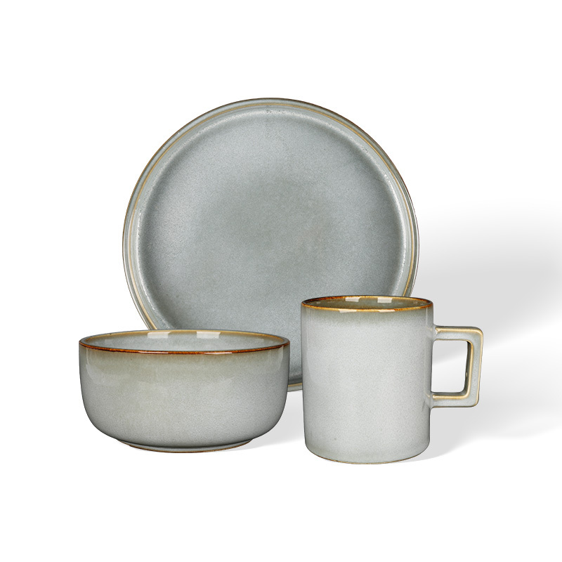 Wholesale Simple, straight, square-handled ceramic tableware