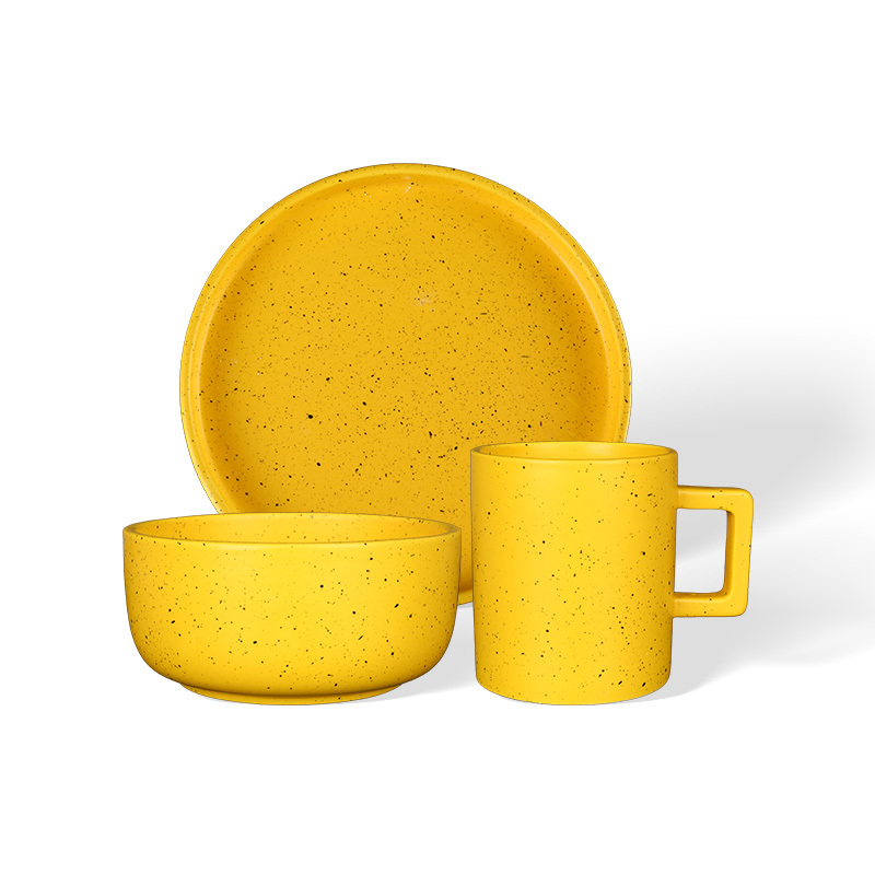 Wholesale Simple, straight, square-handled ceramic tableware