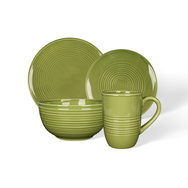 Wholesale Retro Central Cross-Striped Ceramic Tableware