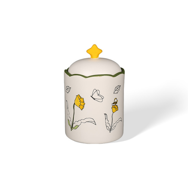 Wholesale Spring Day Printed Ribbon with Four-pointed Star Ceramic Tableware