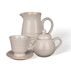 Wholesale Medium strip retro texture ceramic tableware