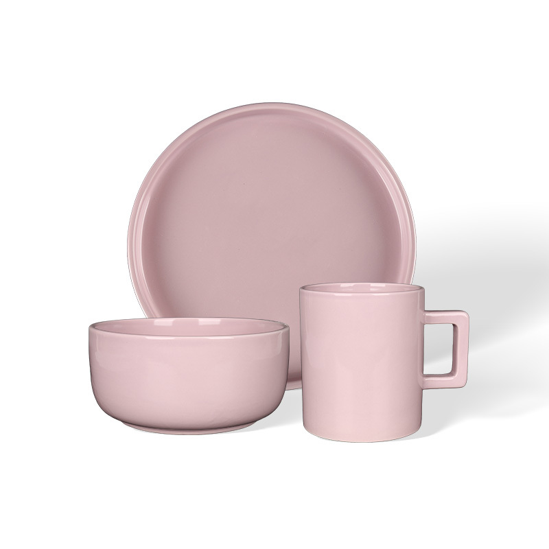 Wholesale Simple, straight, square-handled ceramic tableware