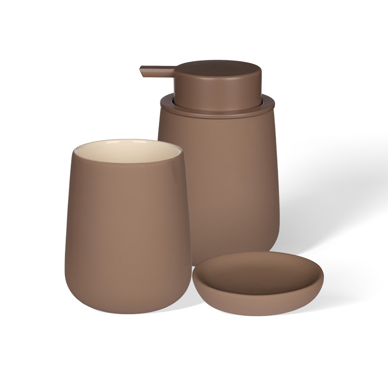 Wholesale Minimalist Matte Ceramic Bathroom Set Wholesale