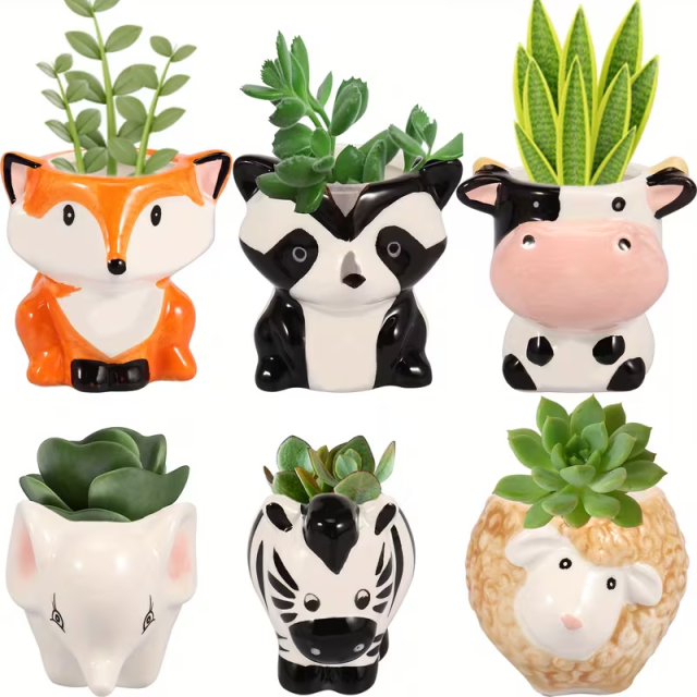 Wholesale Creative Animal-shaped Ceramic Flower Pots