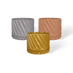 Wholesale Diagonal Threaded Ceramic Vase