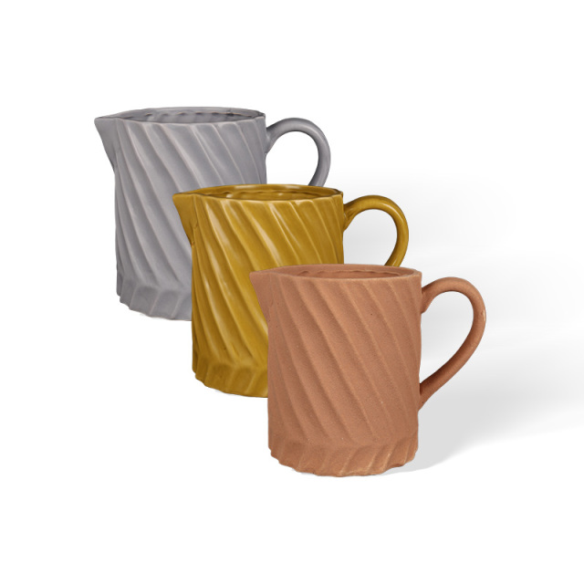 Wholesale Diagonal Threaded Ceramic Vase