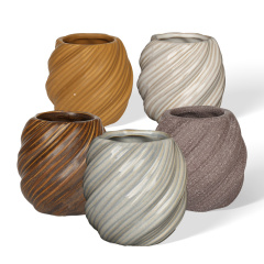 Wholesale Creative Ceramic Flowerpot with Three-dimensional Texture