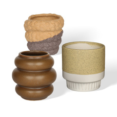 Wholesale Creative Ceramic Flowerpot with Three-dimensional Texture