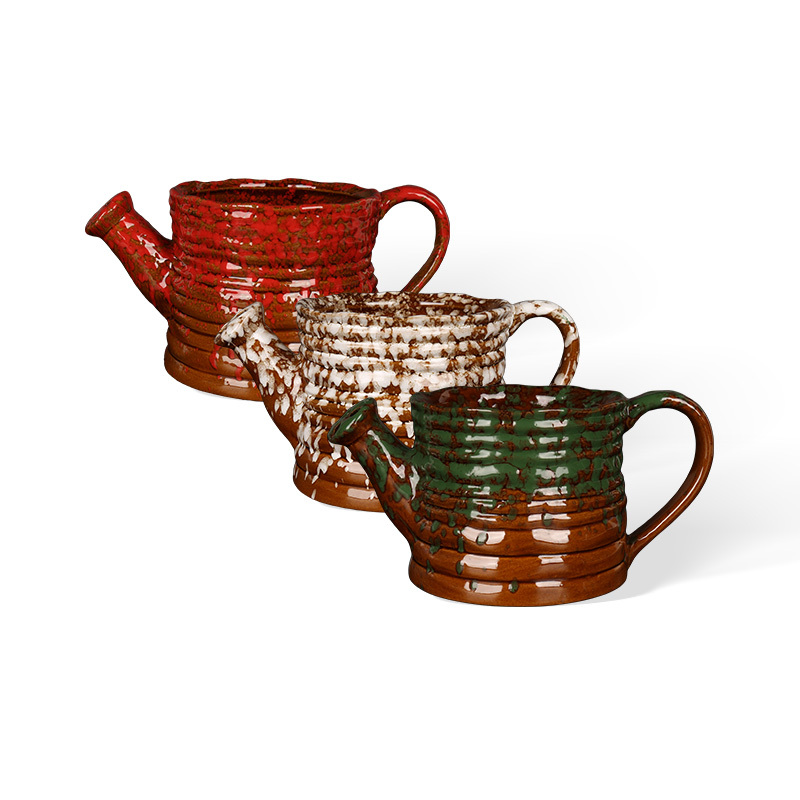 Wholesale Irregular Ring Patterned Ceramic Vase