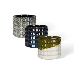 Wholesale three-dimensional lattice pattern ceramic vase
