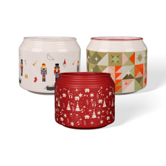 Wholesale Christmas-themed ceramic vases with printed designs