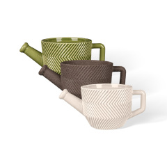 Wholesale three-dimensional ribbed relief texture ceramic vase