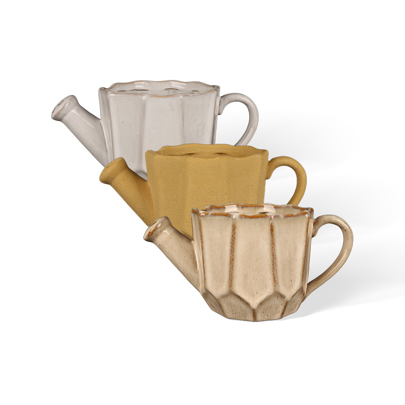 Wholesale of Ceramic Vase with Three-dimensional Geometric Facets