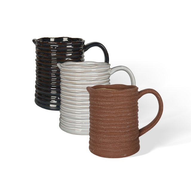 Wholesale Irregular Ring Patterned Ceramic Vase
