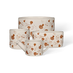 Wholesale forest mushroom printed ceramic vase
