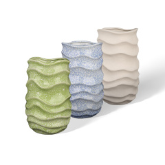 Wholesale ceramic flower pots with wavy patterns