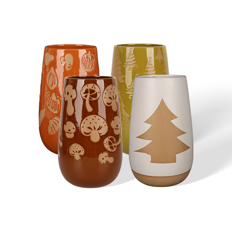 Wholesale natural ceramic vases with a rustic style