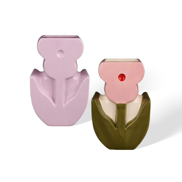 Wholesale cute flower-shaped ceramic candlesticks