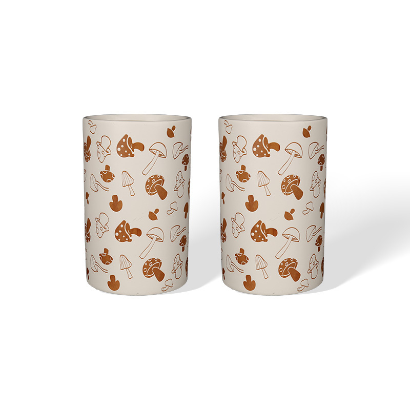 Wholesale forest mushroom printed ceramic vase