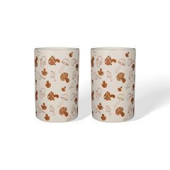 Wholesale forest mushroom printed ceramic vase