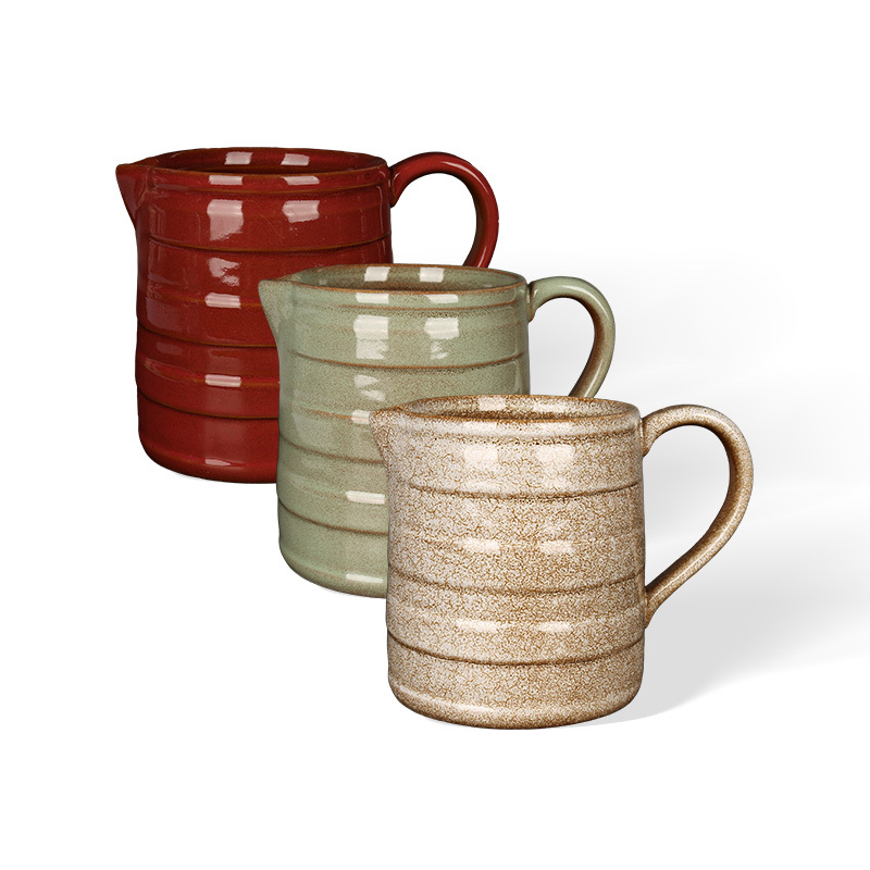 Wholesale Ceramic Vase with Stacked Ring Patterns