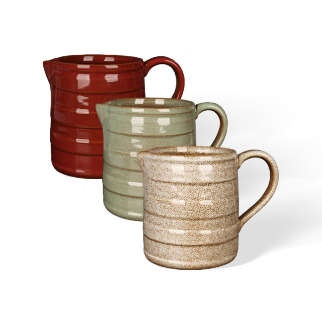 Wholesale Ceramic Vase with Stacked Ring Patterns