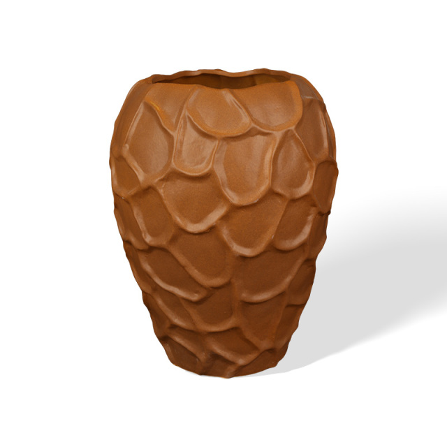 Factory Wholesale retro textured ceramic vases