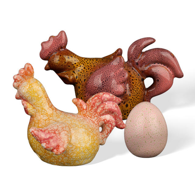 Wholesale Rural Easter Ceramic Ornament