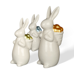 Wholesale Rabbit-shaped Easter ceramic figurines