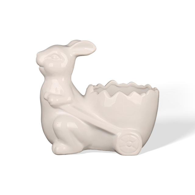 Wholesale Easter Rabbit Egg Ceramic Flower Pots
