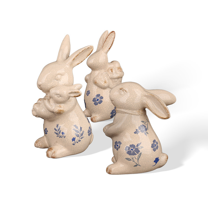 Wholesale Easter Rabbit Ceramic Ornament