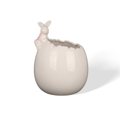 Wholesale Easter Rabbit Egg Ceramic Flower Pots