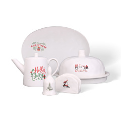 Wholesale minimalist and fresh Christmas ceramic tableware