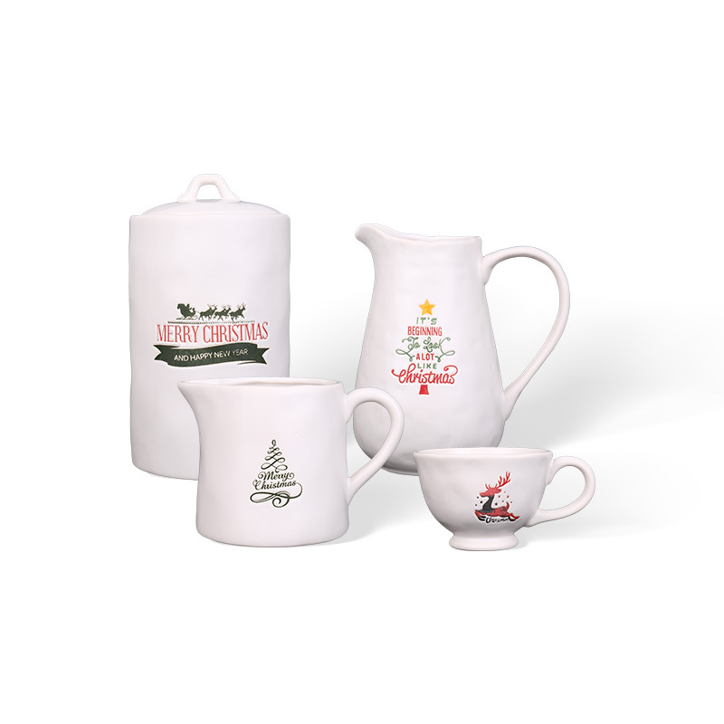 Wholesale minimalist and fresh Christmas ceramic tableware