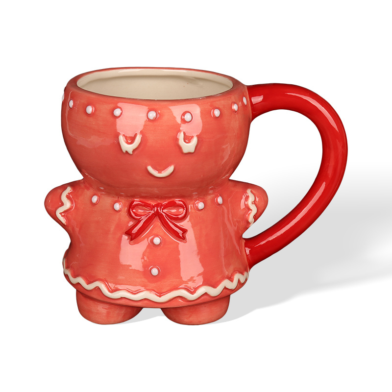 Wholesale Santa Gingerbread Man Ceramic Mug