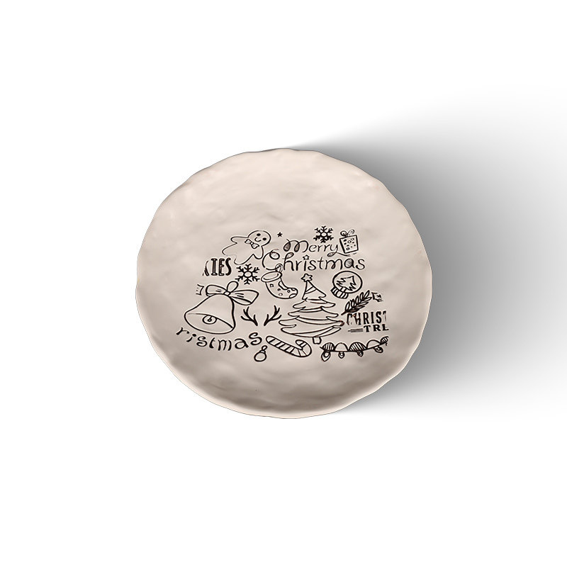 Wholesale of black and white striped ceramic tableware for Christmas