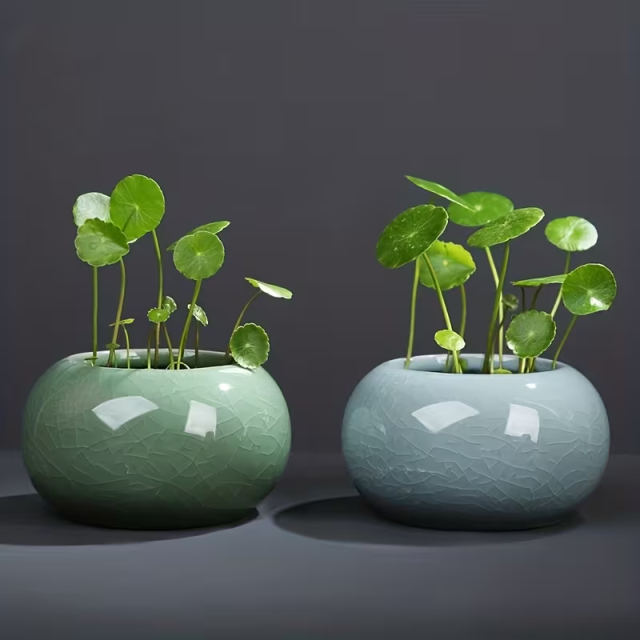 Factory Wholesale Ge Yao Retro Ceramic Flower Pots