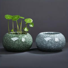 Factory Wholesale Ge Yao Retro Ceramic Flower Pots