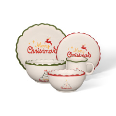 Wholesale Hand-painted Christmas-themed ceramic tableware