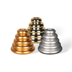 Wholesale gilded Christmas tree shaped ceramic candlestick