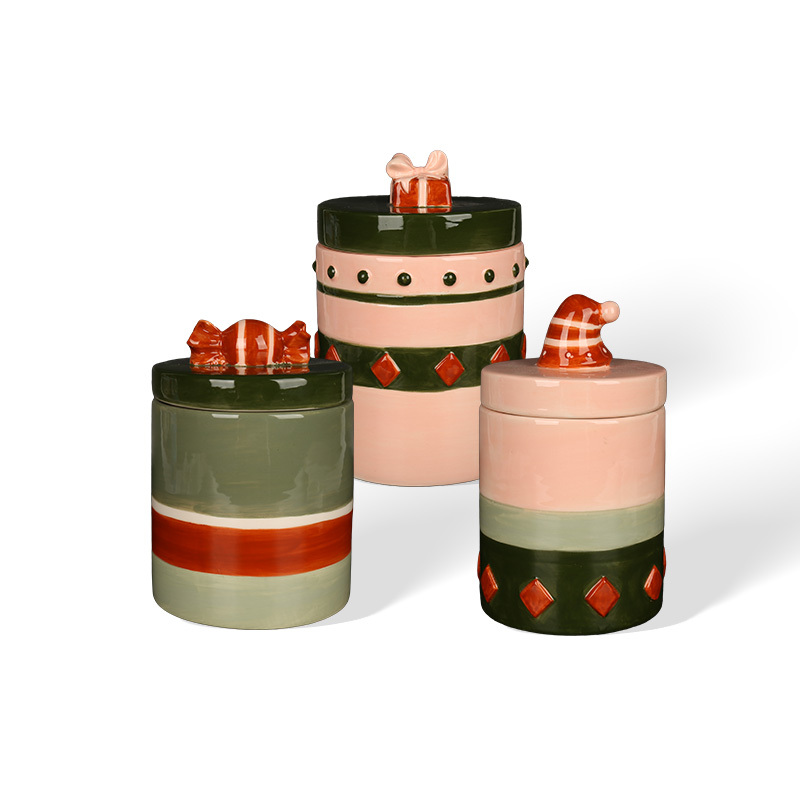 Wholesale retro color-coordinated Christmas ceramic tableware