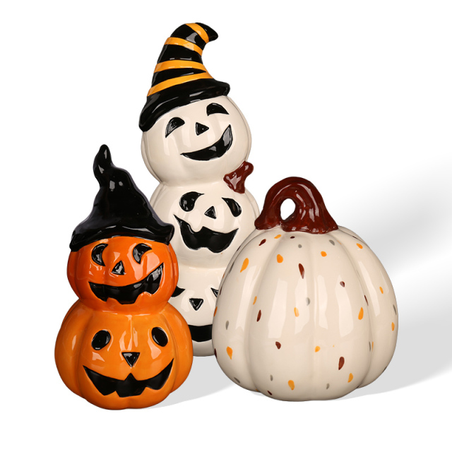 Wholesale fun Halloween stacking ceramic figurines